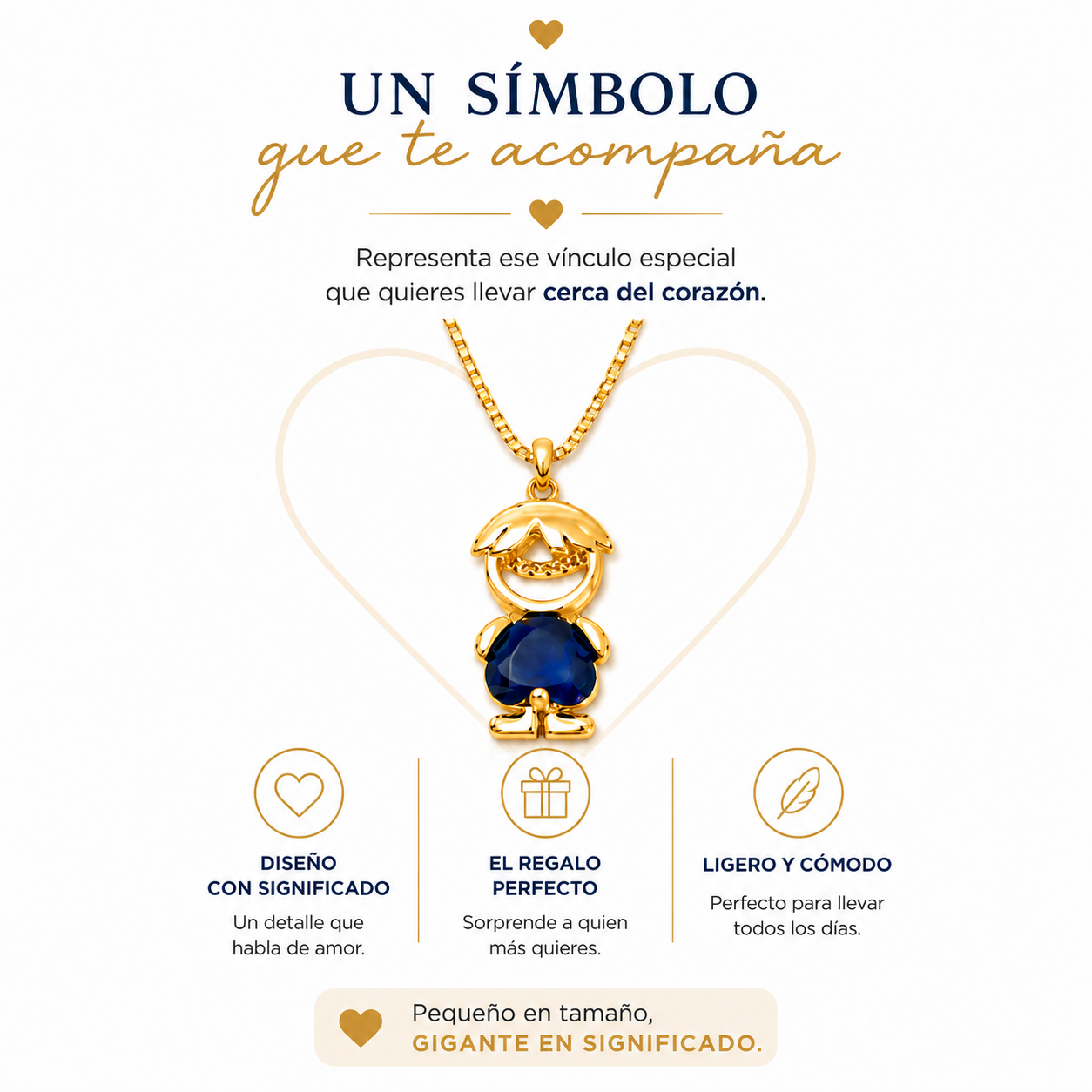 "TinySoul - Collar Dorado Infantil”